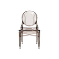 Modern Transparent Chair: Sleek Design with Rounded Back and Clarity